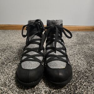 Merrell Black and Gray Lace Up Boots